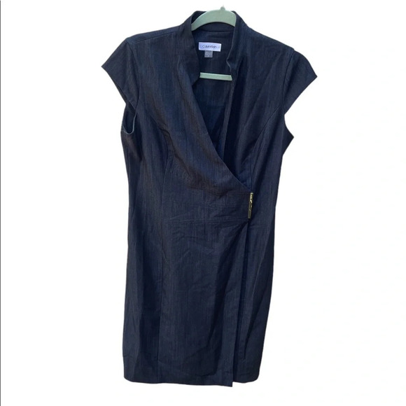 CALVIN KLEIN CAP SLEEVE CAREER DRESS - Picture 1 of 5